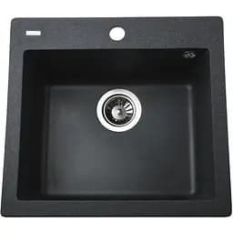 Гранітна мийка Globus Lux Aosta графiт 490x455мм-А0001
