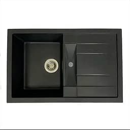 Кухонная мойка Adamant Fort 770x495x200 чёрный металик 696223, Черный