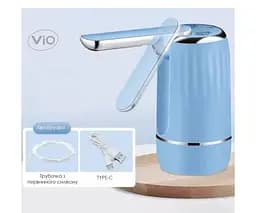 ViO E27, Електрична USB помпа для води з дисплеєм та носиком, що складається, блакитна - мініатюра 4