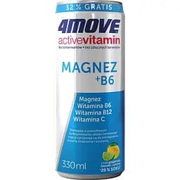 Витамины и минералы 4move Active Vitamin Magnesium + B6 Грейпфрут-лимон-лайм 330 мл 