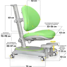 Дитяче крісло Mealux Ortoback Base Green (Y-508 KZ Base) - мініатюра 2
