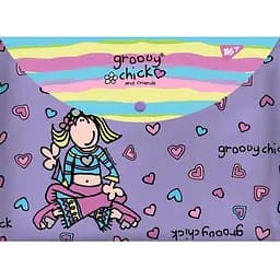 Папка-конверт Yes Groovy Chic, A4, з кнопкою (491811)
