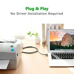 Кабель для принтера USB 2.0 to DB25 2.0m US167 black Ugreen (20224) - мініатюра 9