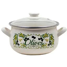 Кастрюля Idea Home Olives 2240 с крышкой, 18 см, 2.4 л (6832839)