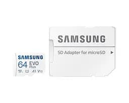 Samsung Карта пам'яті microSDXC 64GB C10 UHS-I R130MB/s Evo Plus + SD - мініатюра 2