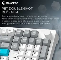 Клавиатура игровая механическая GamePro MK-305-WH Asgard Drakkar Keychron Super Red Switch Bluetooth 5.2/2.4 ГГц/USB White - мініатюра 12