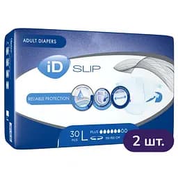 Підгузки для дорослих iD SLIP Plus Large 60 шт. (2 уп. х 30 шт.)
