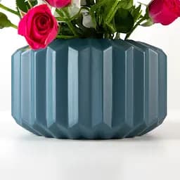 Ваза декоративна МВМ My Home, 7,5 см, синя (DH-FLOWERS-08 DARK BLUE) - мініатюра 6