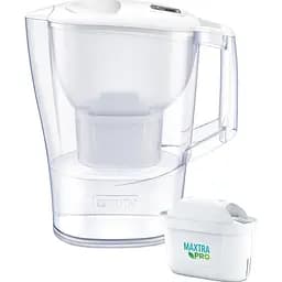 Фільтр-глечик Brita Aluna Memo MXPro з фільтр-картриджем 3 шт. білий 2.4 л (1053054)