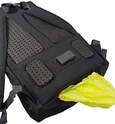 Сумка на багажник Bikemate 2в1, велорюкзак з дощовиком 22 л, чорна, до 8 кг - мініатюра 9