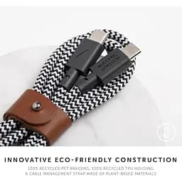 Кабель USB-C to USB-C Native Union Belt Cable Zebra 1.2 м (BELT-C-ZEB-2-NP) - мініатюра 6