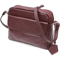 Кожаная женская сумка Grande Pelle 23х17х7 см sum0023597