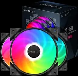 Вентилятор Zezzio ZC-120 SRGB 3-Pack RGB Black (ZC-120 Colorful 3in1)