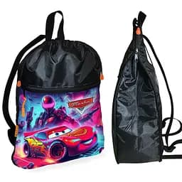 Рюкзак-мешок для обуви,спортивной формы Тачки Молния Маквин детская сумка для сменки с расширителем (01447)