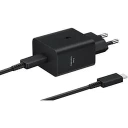 Мережевий зарядний пристрій Samsung 45W USB-C EU + Type-C to Type-C cable Black (EP-T4511XBEGEU) (UA)