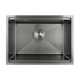 Кухонна мийка чорна під стільницю декорована з покриттям PVD Nett NBS-5742., Чорний