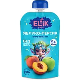 Набор пюре фруктовое Elfik Magic Яблоко-персик 100 г 9 шт.