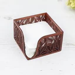 Дерев'яна серветниця VANZA LEAF mahogany - S (14 см) - мініатюра 4