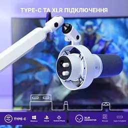 Мікрофон Fifine K688W USB White (K688W) - мініатюра 4