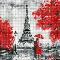 Алмазна мозаїка Дощовий Париж 40x40 см AMO7186