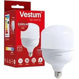 Светодиодная высокомощная лампа Vestum T120 40W 6500K 220V E27 1-VS-1609