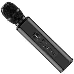 Караоке-микрофон беспроводной Losso K6 Premium со встроенным динамиком и Bluetooth Black (18963)