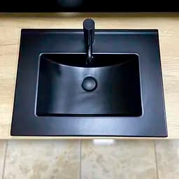 Умивальник VBI Ferrara 60 black matt врізний VBI-018042, Чорний матовий - мініатюра 2