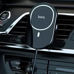 Холдер Hoco CA90 Black (Wireless Charger) - мініатюра 4