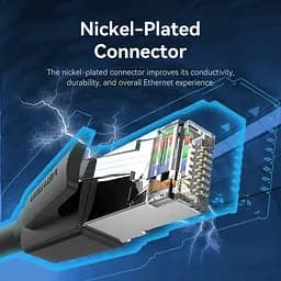 Патч-корд Vention Cat8 SFTP Patch Cable 1.5 м Black (IKKBG) - мініатюра 8