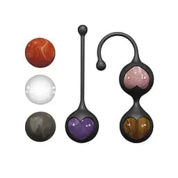 Вагинальные шарики Adrien Lastic Harmony Stones, полудрагоценные камни, 2 держателя Adrien Lastic SX1272 100789
