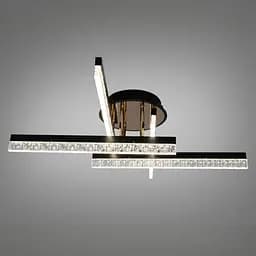 Сучасна стельова LED-люстра Diasha SX1012/4BK, чорна, 42W, акрилові світлові планки