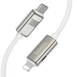 Дата кабель Hoco U137 Line with display Type-C to Lightning 27W (1.2m) White - мініатюра 4