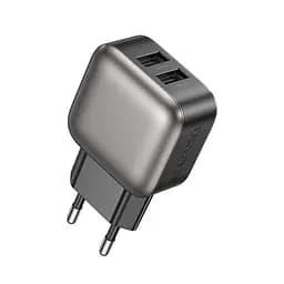 Мережевий зарядний пристрій Borofone BAS51A Absolute dual-port charger чорний