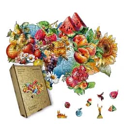 Пазл деревянный Мандала Спиральное Воплощение, А3, Картонная коробка 200 элементов