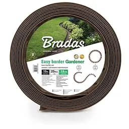Бордюр газонний Bradas EASY BORDER 40 мм х 10 м з комплектом кілків коричневий OBEBR4010SET