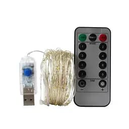 Гірлянда нитка з USB та пультом управління, довжина 10 м - мініатюра 2