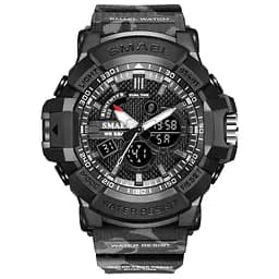 Наручний годинник чоловічий Smael 1809MC Black (15177)