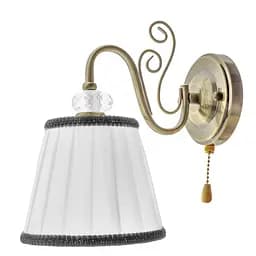 Бра Brille BKL-484W/1 настінне накладне у спальню класичне з абажуром E14 AB