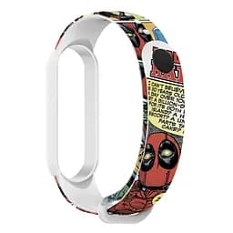 Ремінець ArmorStandart Superhero для Xiaomi Mi Band 7/6/5 DP Comix White (ARM59252)