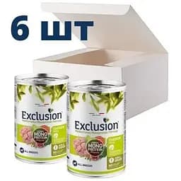 Упаковка вологого корму для собак Exclusion 400 г х 6 шт смаки на вибір