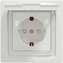 Розетка Schneider Electric ASFORA з кришкою IP44, біла (EPH3100321)