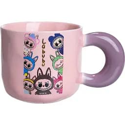 Чашка порцелянова LABUBU Brighten Your Day 400 мл рожевий FM-22B