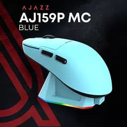 Мишка Ajazz AJ159P MC Wireless/Bluetooth/USB Charging Dock Blue (AJ159P-MC-Blue) - мініатюра 8