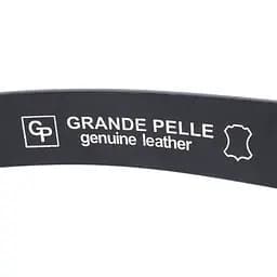 Стильний пояс під штани для чоловіків із натуральної шкіри Grande Pelle 11690 чорний 120 см - мініатюра 4