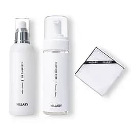 Набір для 2-етапного очищення жирної та комбінованої шкіри Hillary Double Skin Cleansing + Муслінова серветка Hillary