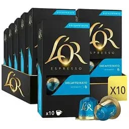 Набор кофе в капсулах L'OR Espresso Decaffeinato 100 капсул (10 п. х 10 шт.)