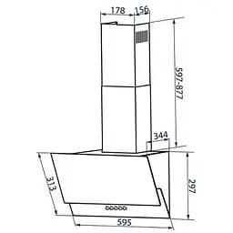 Витяжка Minola HDN 6212 BL/I 700 LED чорна - мініатюра 4