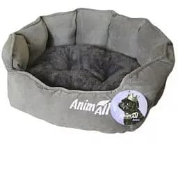 Лежак AnimAll Rolyal S для собак сірий 48×42×20 см