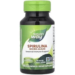 Спирулина Nature's Way Spirulina Micro-Algae, 100 вегакапсул