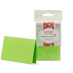 Набор листовочных заготовок 5 шт 10.3×7 см №3 салатовый 220г/м² Rosa Talent